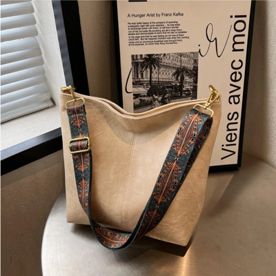 Vintage veganske torbe na rame za žene Velika torba od PU kože Luksuzna torba preko ramena Ženska kurirska torba Torbica za kupovinu