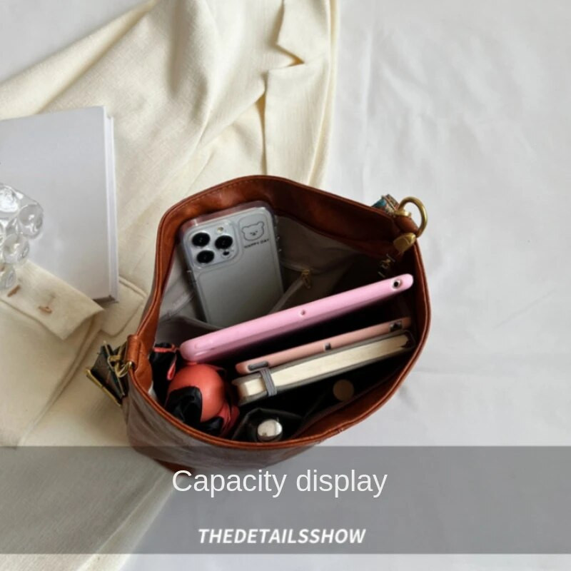 Vintage veganske torbe na rame za žene Velika torba od PU kože Luksuzna torba preko ramena Ženska kurirska torba Torbica za kupovinu