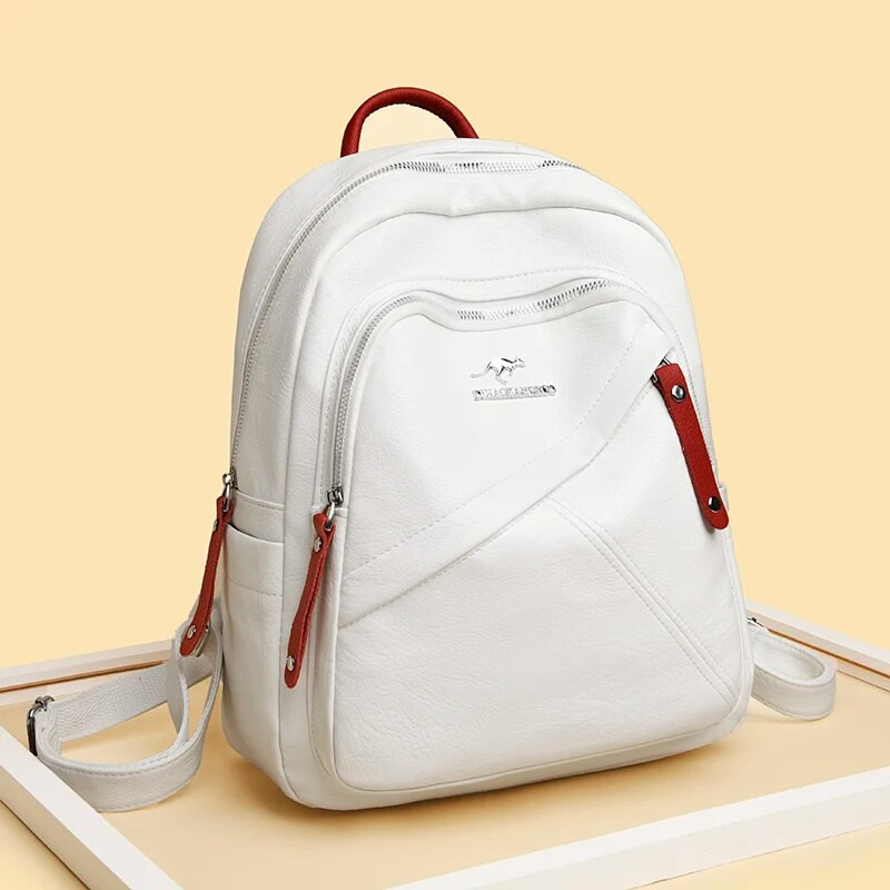 2024 Višenamjenski putni ruksak Mochilas Ženski vodootporni kožni ruksaci protiv krađe Torbe za djevojčice Ženska torba na rame