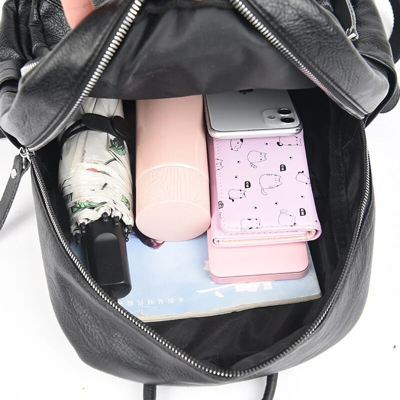 2024 Višenamjenski putni ruksak Mochilas Ženski vodootporni kožni ruksaci protiv krađe Torbe za djevojčice Ženska torba na rame