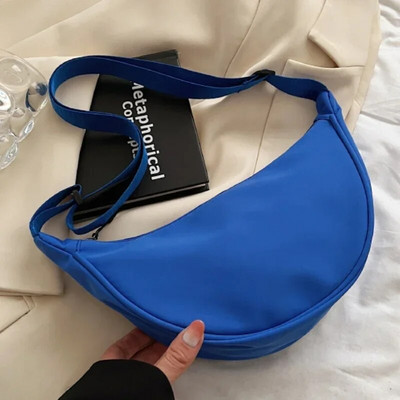 Egyszínű melltáska nőknek, nagy kapacitású, utazási Crossbody női Half Moon övtáska, női napi utcai táska 2023-ban