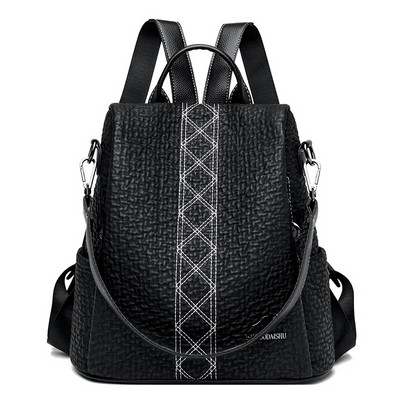 Protuprovalni ruksak Kvalitetna kožna ženska modna ženska ruksak na ramena visokog kapaciteta školska torba za djevojčice mochila feminina