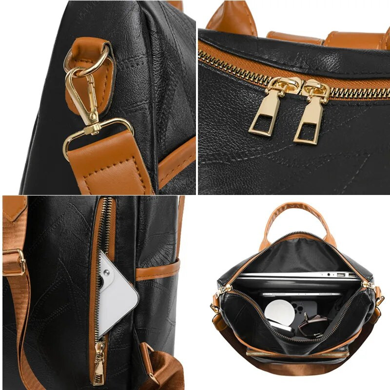 Divat lopásgátló női hátizsákok Híres márka Kiváló minőségű PU bőr utazó hátizsák Női Nagy kapacitású vállas kézitáskák