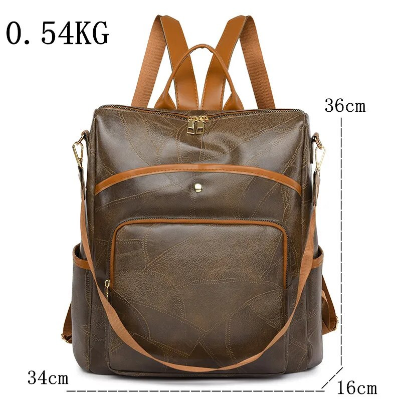 Divat lopásgátló női hátizsákok Híres márka Kiváló minőségű PU bőr utazó hátizsák Női Nagy kapacitású vállas kézitáskák