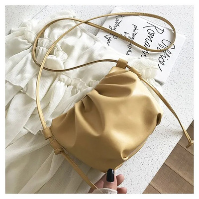 Modna ženska torba na rame Novi dolazak Torba preko ramena Ženska jednobojna plisirana ženska torba Mini torba s patentnim zatvaračem za djevojčice