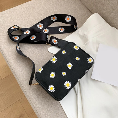 Modna ženska torba Daisy uzorka Torba na rame Ručna torba Mala četvrtasta torba s printom Tote Klasična Elegantna torba preko ramena Sac