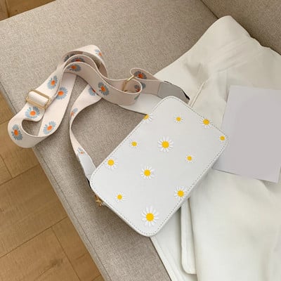 Modna ženska torba Daisy uzorka Torba na rame Ručna torba Mala četvrtasta torba s printom Tote Klasična Elegantna torba preko ramena Sac