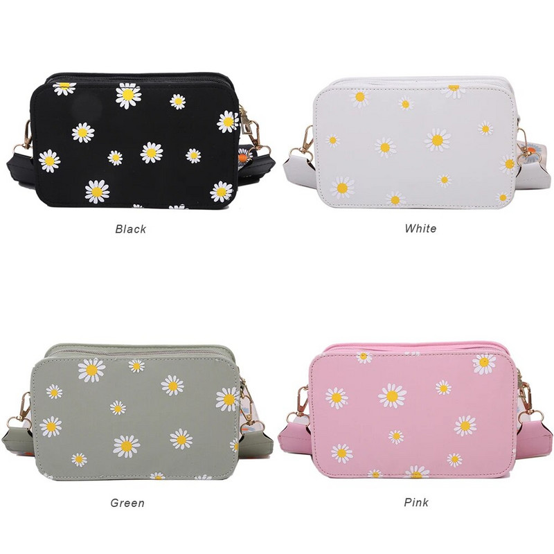Modna ženska torba Daisy uzorka Torba na rame Ručna torba Mala četvrtasta torba s printom Tote Klasična Elegantna torba preko ramena Sac