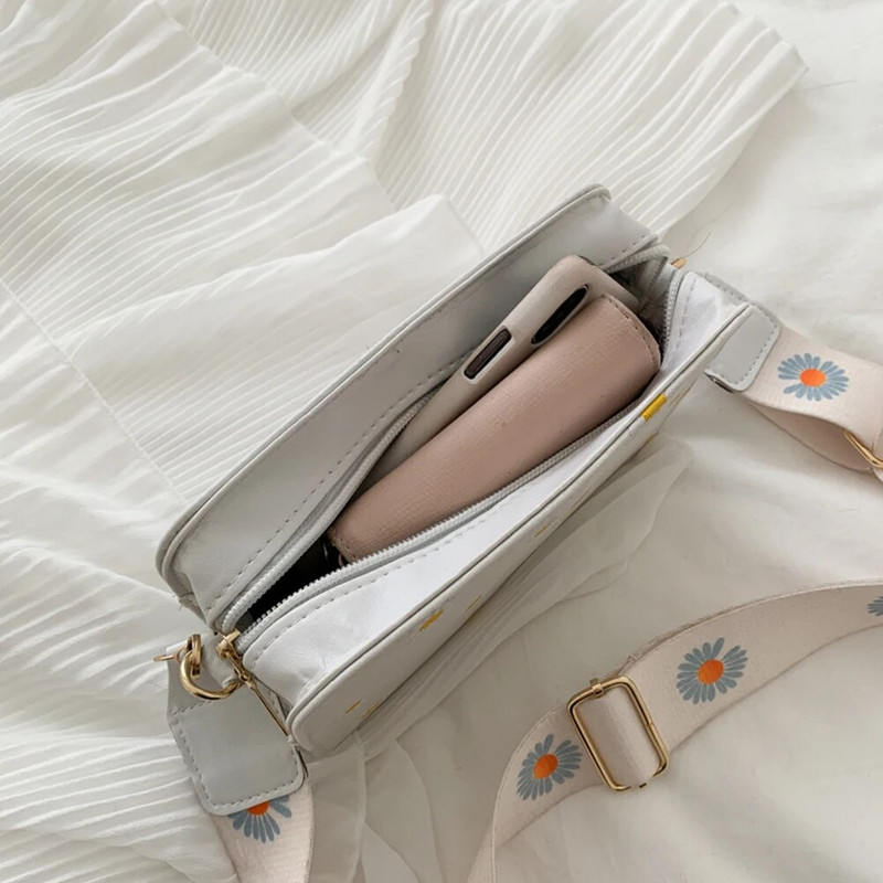 Modna ženska torba Daisy uzorka Torba na rame Ručna torba Mala četvrtasta torba s printom Tote Klasična Elegantna torba preko ramena Sac