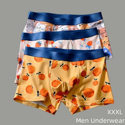 Men`s Boxer Shorts Men Underwear Boxers Breathable Boxer Panties Cute Cartoon Underpants Soft Mens Boxer Briefs Plus Size L-XXXL