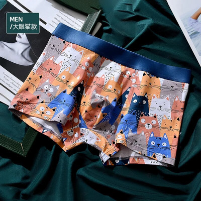 Vyriški bokseriniai šortai Vyriški apatiniai bokseriai kvėpuojantys bokseriniai kelnaitės Mielos animacinės apatinės kelnaitės Minkštos vyriškos bokserinės kelnaitės plius dydžio L-XXXL