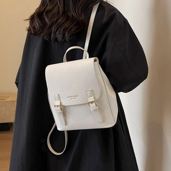 Луксозна дизайнерска модна дамска раница Нова малка дамска чанта през рамо Едноцветна висококачествена кожена дамска раница против кражба