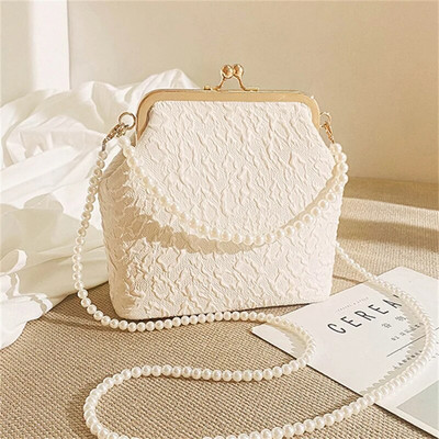 Pearl Shell Vakariniai krepšiai Moteriški Sankabos Krepšiai Prabangūs Vakariniai Krepšiai Vestuvinė Vestuvinė Rankinė Mada Karoliukų grandinėlė Vakarėlio piniginė