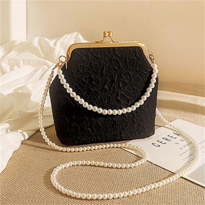 Pearl Shell Vakariniai krepšiai Moteriški Sankabos Krepšiai Prabangūs Vakariniai Krepšiai Vestuvinė Vestuvinė Rankinė Mada Karoliukų grandinėlė Vakarėlio piniginė