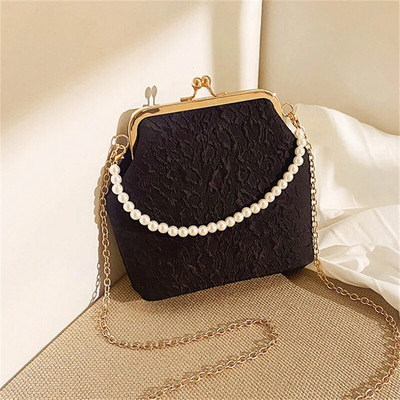 Pearl Shell Vakariniai krepšiai Moteriški Sankabos Krepšiai Prabangūs Vakariniai Krepšiai Vestuvinė Vestuvinė Rankinė Mada Karoliukų grandinėlė Vakarėlio piniginė