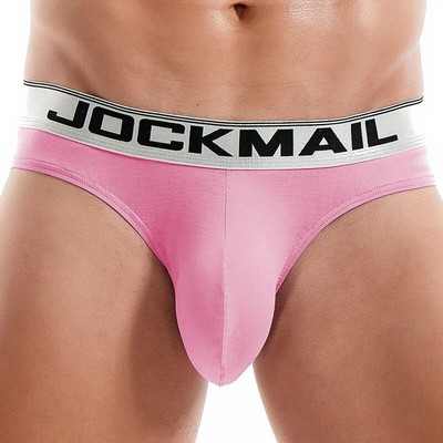 JOCKMAIL  Sexy Mesh Men`s Underwear Brief Cotton Breathable Boxer Briefs U Convex Pouch Gay Underpants Men Briefs Sissy Panties
