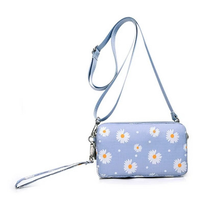 Klasszikus textúrájú divatos virág százszorszép női kézitáska Hordozható kreatív dizájn Elegáns nejlon hónalj válltáskák