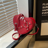 Heart Soild Modne torbe preko ramena Visokokvalitetne svestrane kompaktne torbe na rame sa zakovicama za žene Novi stil Bolsas Femininas 2024.