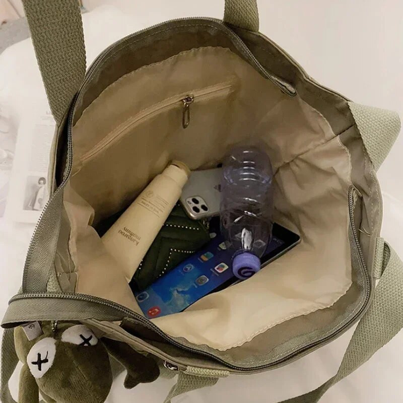 Proljetna nova ženska torba za kupovinu Jednostavna modna ručna torba 2024 najlonska vodootporna jednobojna torba velikog kapaciteta na rame