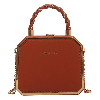 Seniorska ženska ručna torba Eksplozivna modna prijenosna lančana torba na jedno rame teksture stranog stila Mala četvrtasta torba preko tijela