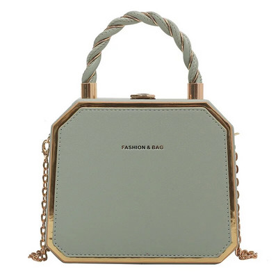 Seniorska ženska ručna torba Eksplozivna modna prijenosna lančana torba na jedno rame teksture stranog stila Mala četvrtasta torba preko tijela