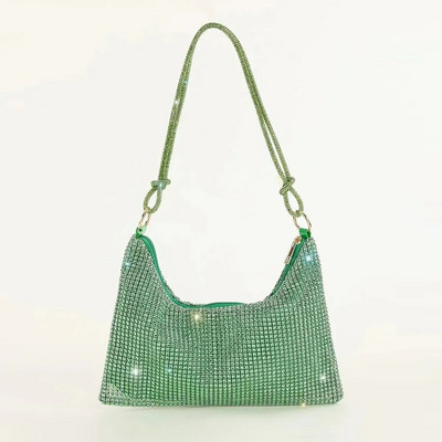 Mood Rhinestones Õhtune Clutch kott Läikiv kristall Naiste õhtusöök Pulma rahakotid Käekott Disainer õlakotid kaenlaalused