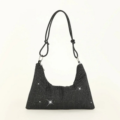 Mood Rhinestones Õhtune Clutch kott Läikiv kristall Naiste õhtusöök Pulma rahakotid Käekott Disainer õlakotid kaenlaalused