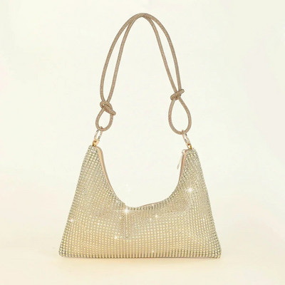 Mood Rhinestones Õhtune Clutch kott Läikiv kristall Naiste õhtusöök Pulma rahakotid Käekott Disainer õlakotid kaenlaalused