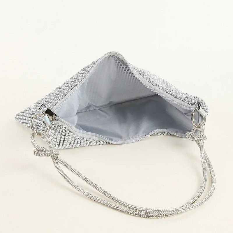 Mood Rhinestones Õhtune Clutch kott Läikiv kristall Naiste õhtusöök Pulma rahakotid Käekott Disainer õlakotid kaenlaalused