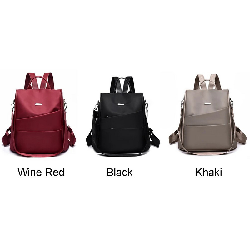 Γυναικείο σακίδιο πλάτης Μεγάλης χωρητικότητας Ελαφρύ ταξίδι ώμου Casual Solid Fashion Lady Portable School Anti Theft Waterproof Oxford