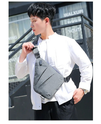 Mintiml® Personal Flex Bag Unisex Ultra Thin Αντικλεπτική Μικρή Τσάντα στήθους Mini Cross Body Τσάντες Ανδρική τσάντα με έναν ώμο