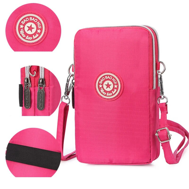 Kis válltáskák Nylon Női Mobiltelefon Táskák Mini női Messenger pénztárca Női pénztárca Új 2023 CrossBody Bag Sport pénztárca