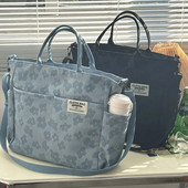 Hylhexyr platnena torba za slobodno vrijeme Jednostavna ženska prijenosna torba za rame Reljefne poliesterske torbe preko ramena s patentnim zatvaračem