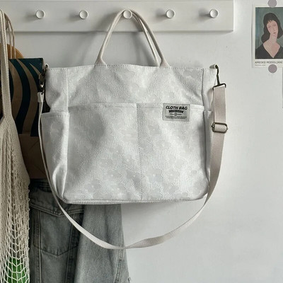 Hylhexyr platnena torba za slobodno vrijeme Jednostavna ženska prijenosna torba za rame Reljefne poliesterske torbe preko ramena s patentnim zatvaračem