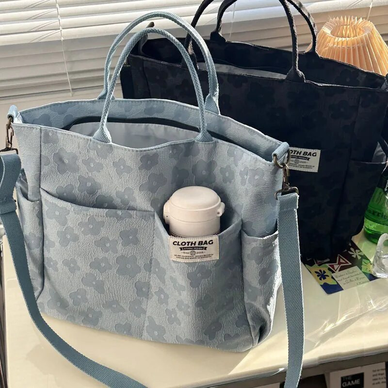 Hylhexyr platnena torba za slobodno vrijeme Jednostavna ženska prijenosna torba za rame Reljefne poliesterske torbe preko ramena s patentnim zatvaračem