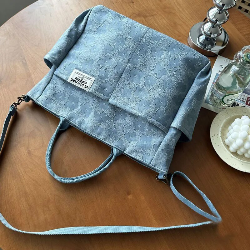 Hylhexyr platnena torba za slobodno vrijeme Jednostavna ženska prijenosna torba za rame Reljefne poliesterske torbe preko ramena s patentnim zatvaračem