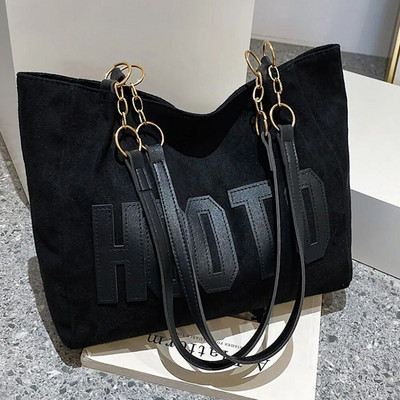 Ženske platnene torbe na rame Eko jednobojne kupovne modne ručne torbe velikog kapaciteta za višekratnu upotrebu, ležerna jednostavna torba za studente