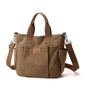 Torba velikog kapaciteta s gornjom ručkom za žene Torba preko ramena Vintage platnena ženska velika torba Ženska putna torba