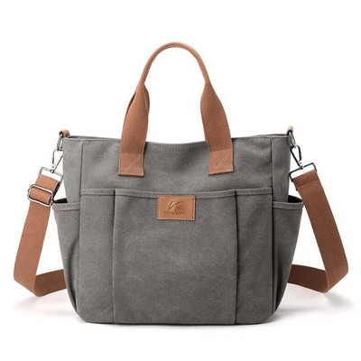 Torba velikog kapaciteta s gornjom ručkom za žene Torba preko ramena Vintage platnena ženska velika torba Ženska putna torba