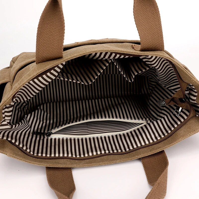 Torba velikog kapaciteta s gornjom ručkom za žene Torba preko ramena Vintage platnena ženska velika torba Ženska putna torba