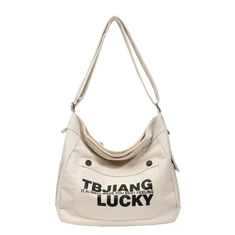 Moteriškas laisvalaikio drobinis pečių krepšys Aukštos kokybės išskirtinis mergaitiškas krepšys su užtrauktuku mokyklinė krepšys