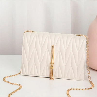 Új női PU bőr Trend Lingge Crossbody táska divatos V mintás rácsos kis válltáska fekete fehér utazási Crossbody táskák