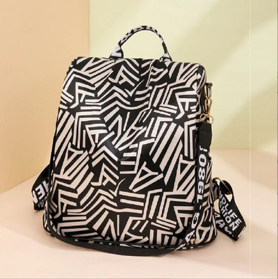 Női új divatnyomtatás vízálló nylon utazó hátizsák nagy kapacitású lopásgátló válltáskák Női alkalmi hátizsákok