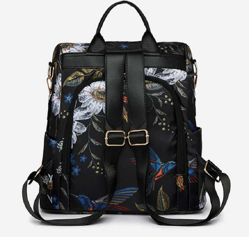 Női új divatnyomtatás vízálló nylon utazó hátizsák nagy kapacitású lopásgátló válltáskák Női alkalmi hátizsákok
