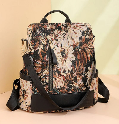 Novi dolazak Ženske modne luksuzne tiskane protuprovalne putne ruksake velikog kapaciteta Ženske ležerne torbe na rame Školska torba