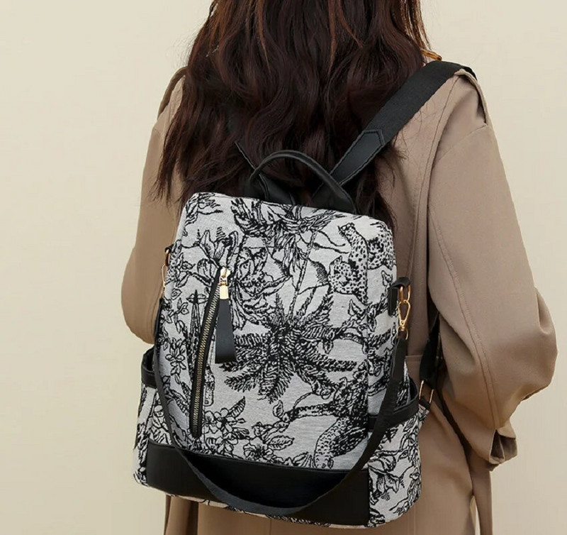 Novi dolazak Ženske modne luksuzne tiskane protuprovalne putne ruksake velikog kapaciteta Ženske ležerne torbe na rame Školska torba