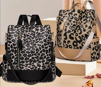 Novi modni leopard dizajn, putna ruksak velikog kapaciteta protiv krađe, ženske visokokvalitetne kožne torbe na rame, školska torba