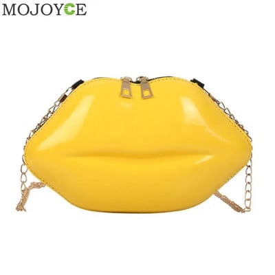 Lips Shape PVC Ručne torbice Puni patentni zatvarač Torba na rame Crossbody Messenger Telefon Torbica za novčiće Večernja zabava Spojke Bolsas Feminina Saco