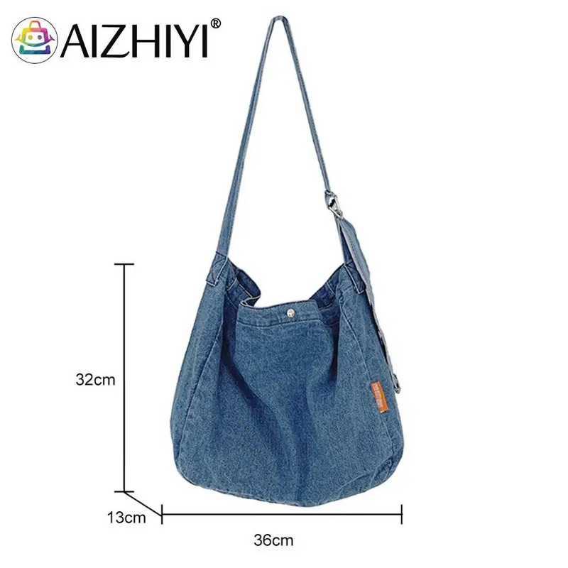 Divatos Crossbody táskák Street Vintage Harajuku Messenger Pouch Cowboy Crossbody táskák Nagy kapacitású női lányoknak