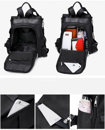 Модна лека раница против кражба Лаптоп Чанта за книги Многофункционални училищни пътни чанти Дамски ежедневни раници